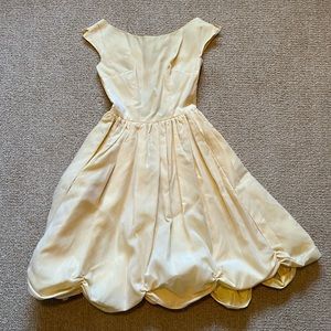 Vintage Dress - HARRY KEISER Pale Yellow Party Dress